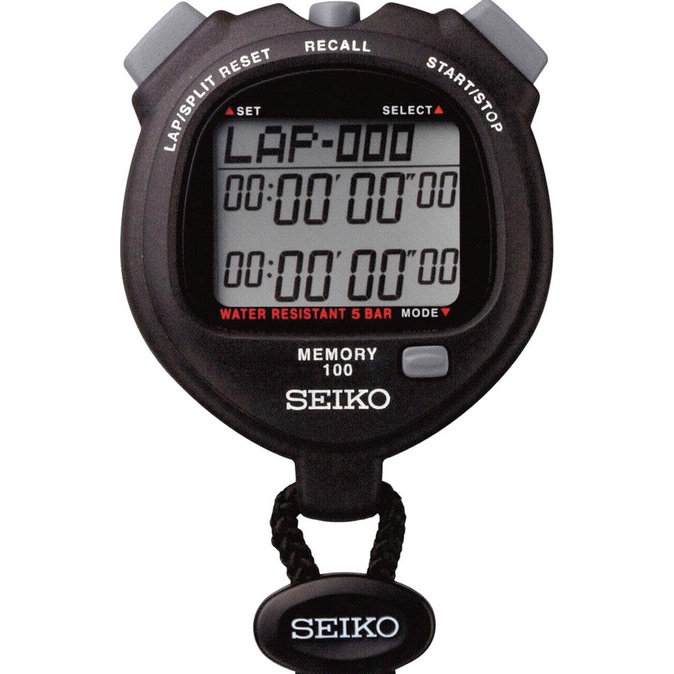 Stopwatch Seiko S23601P Digital 100 Lap Memory - Stop Watch Seiko