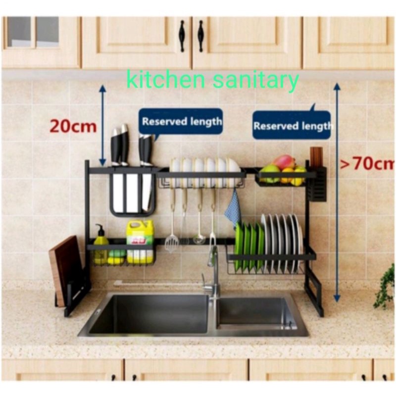 Rak piring stainless Sus 304"60 cm / Rak dapur stainless Sus 304