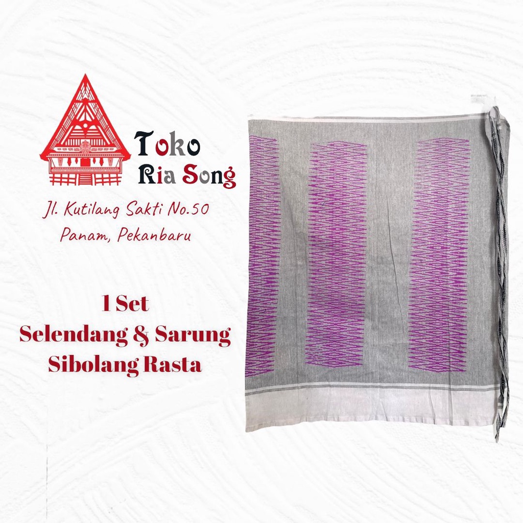 Sarung Sibolang Rasta Warna Ungu Muda Silver Pekanbaru