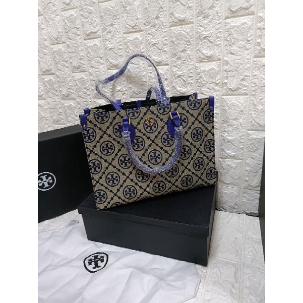 tas fashion tote Tory kanvas free box,Tory onthego handbag dan shoulder bag