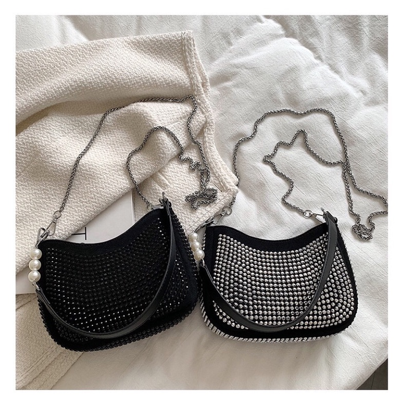 SG2099 syafniegalery tas hobo blink mini import 7855 blingbling 9173 1983