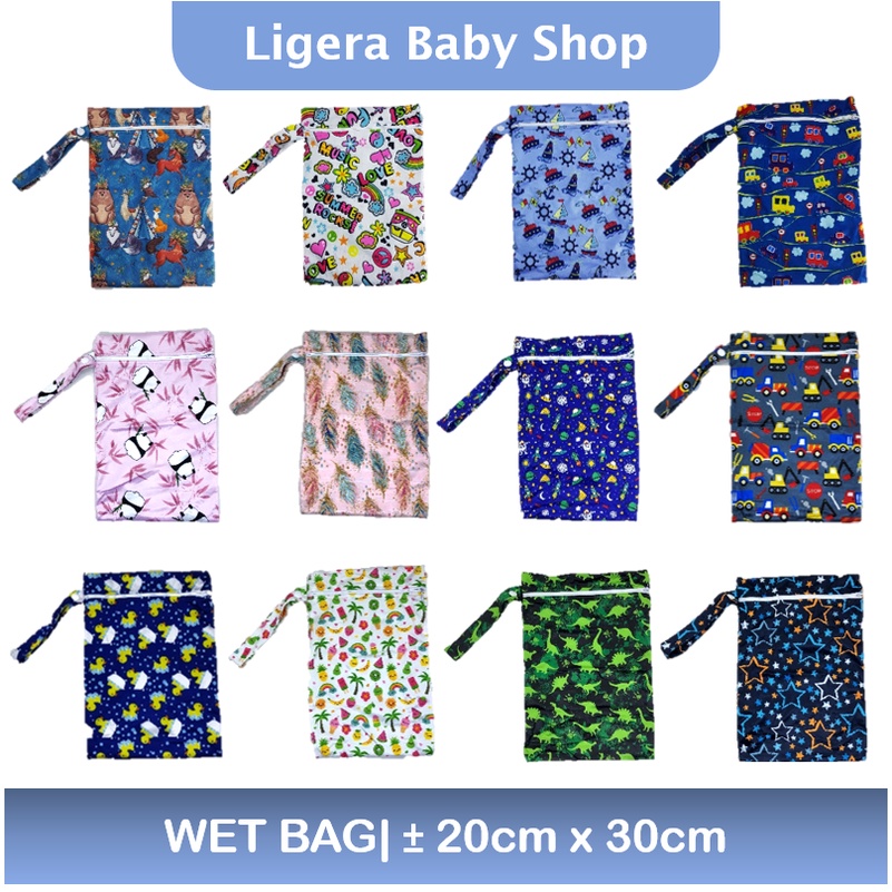 Wet Bag Tas Anti Bocor Basah Tahan Air | Wetbag Clodi Baju Renang Cloth Diaper Serba guna | Waterproof Eco Friendly Washable Multipurpose Pouch