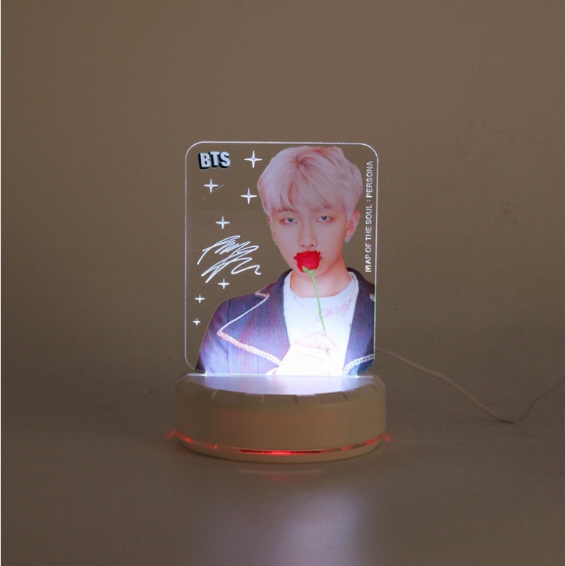 Kpop Bts Lampu Meja Led Warna-Warni