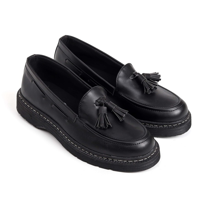 LEON BLACK |ManNeedMe x Lvnatica| Sepatu Loafers Pria Formal Kantor ORIGINAL