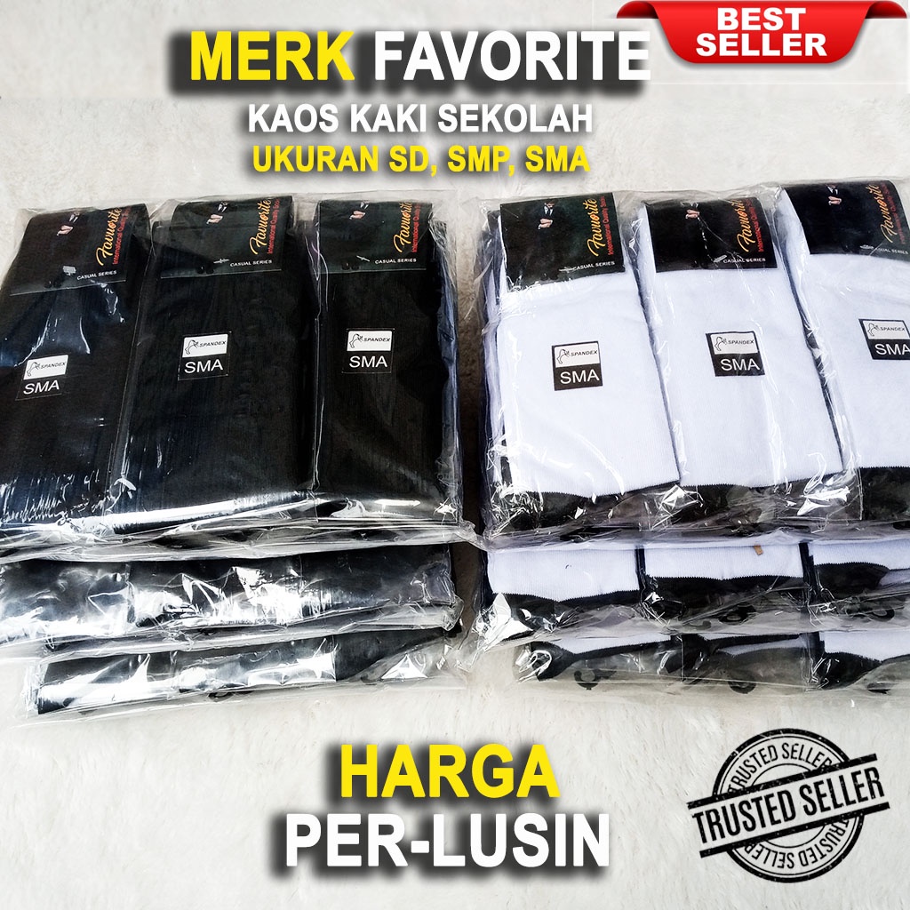 Kaos Kaki Sekolah SD, SMP, SMA Merk Favourite