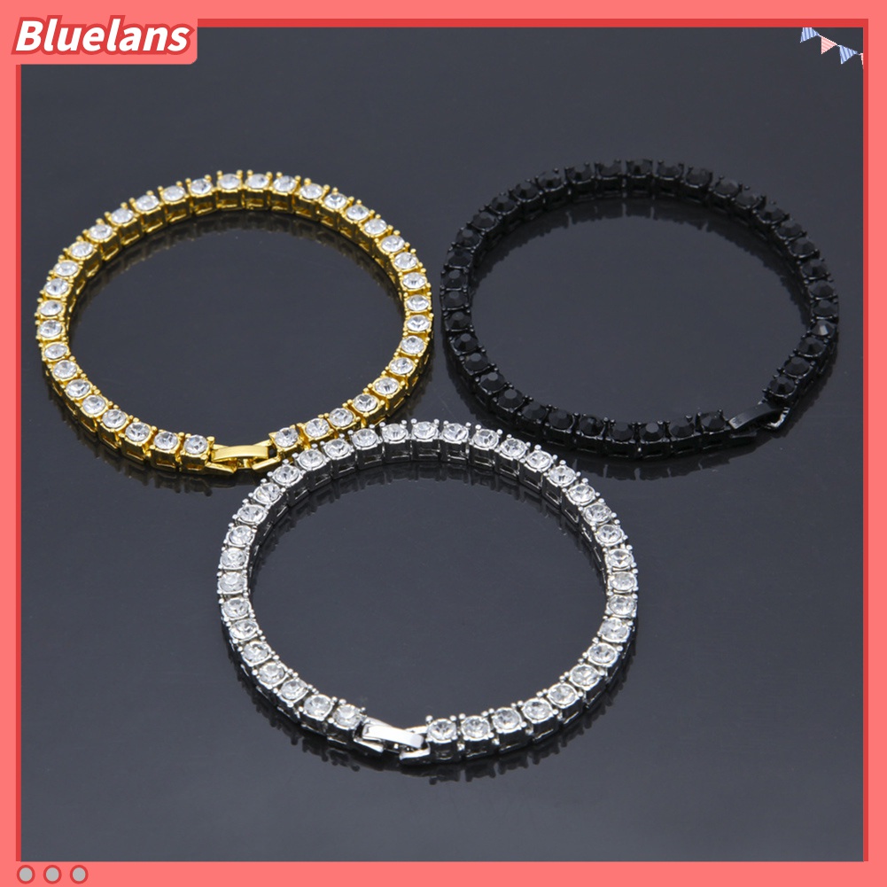 Gelang Berlian Imitasi Model Baris Tunggal Untuk Pria