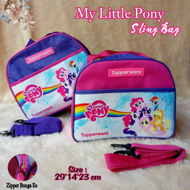 Tas Sling 2in1 my little pony ( Zipper Bunga Es ) / tas slempang my little pony / tas my little pony