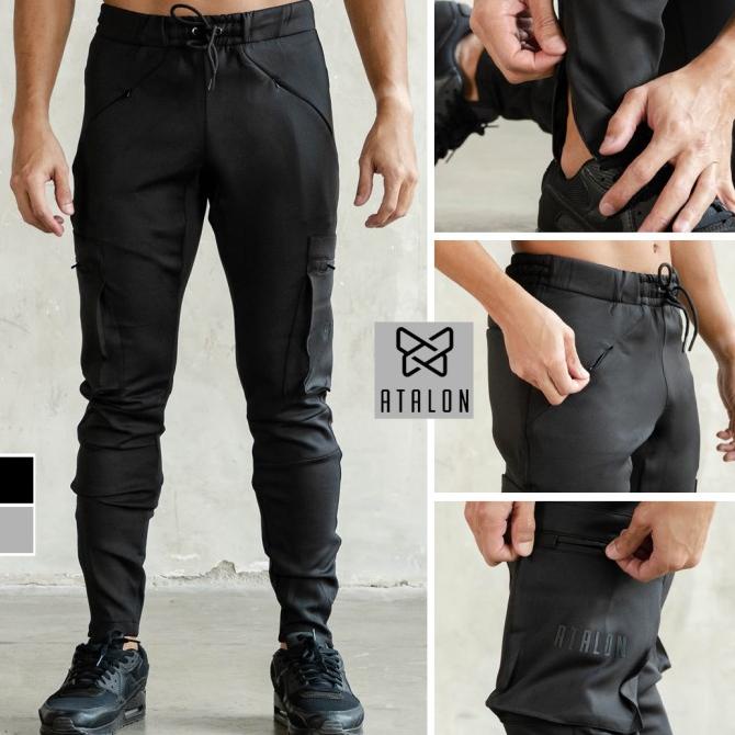 Atalon Tech Cargo Jogger - Celana Cargo Jogger Pants Training Gym Pria