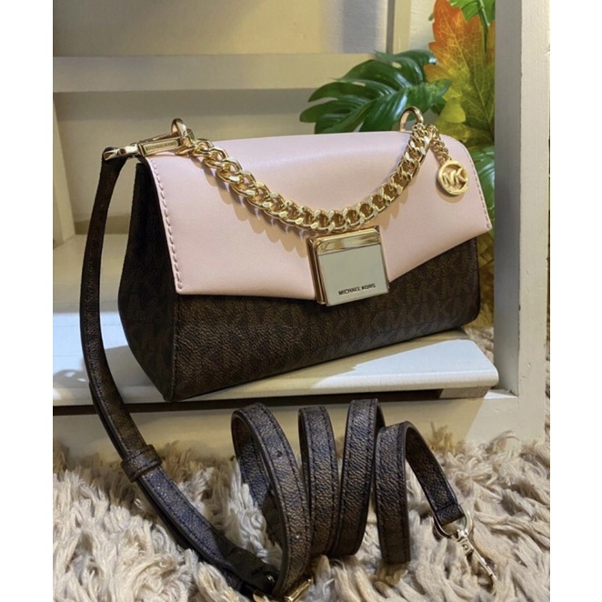 MICHAEL KORS Signature Lita Small Crossbody Powder Blush