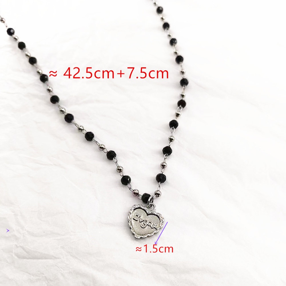 Kalung Rantai Choker Liontin Hati Geometris Warna Silver Gaya Vintage Untuk Wanita