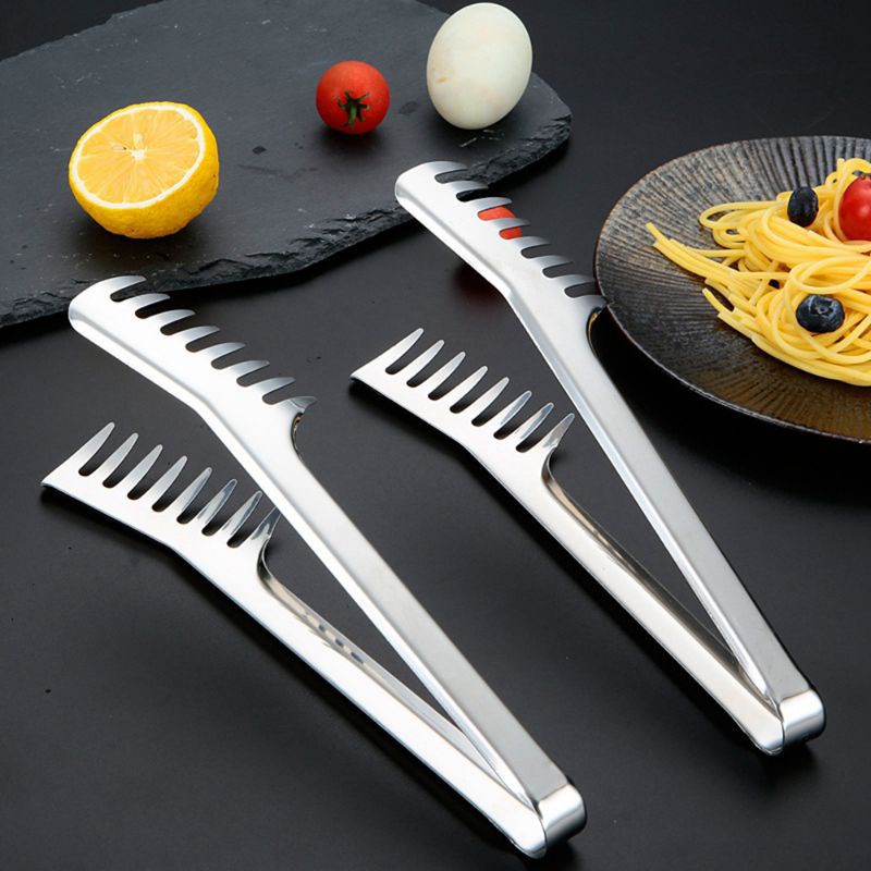 CAPITAN SPAGHETTI GORENGAN MODEL SISIR NEW TONGS PENCAPIT STAINLESS STEEL / 55 TONG