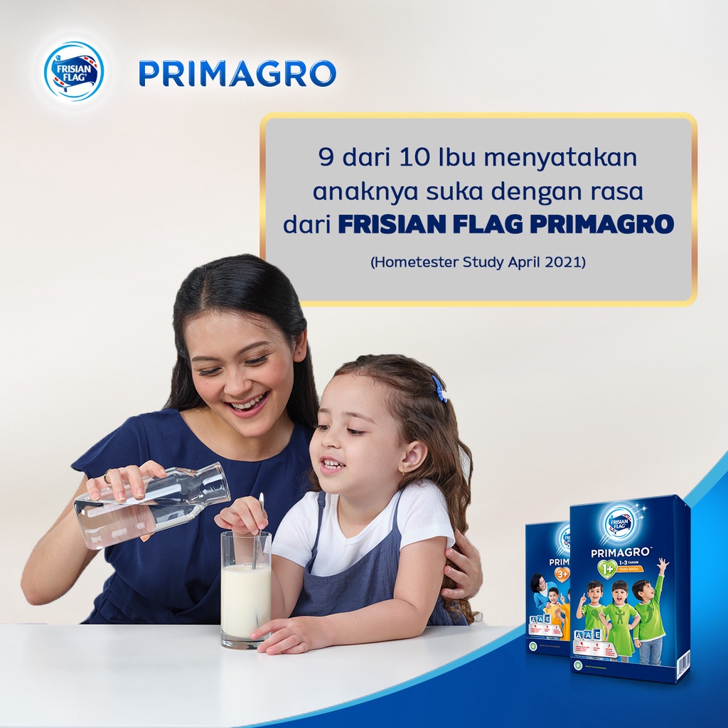 Frisian Flag Primagro 1+ Vanilla 750 gr (1-3 tahun) Susu Formula Pertumbuhan Anak - 3 Pcs