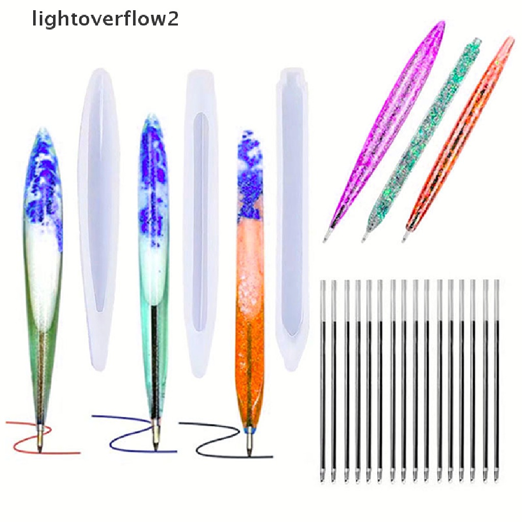 (lightoverflow2) Cetakan Pena / Pulpen Bahan Silikon Resin Untuk Kerajinan Tangan DIY