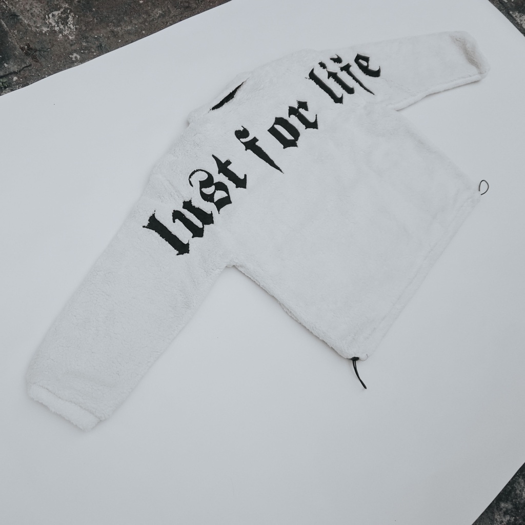 SHERPA JACKET OVERSIZE | LUST FOR LIFE | BROKEN WHITE | YIKESALLDAY (50PCS ONLY)