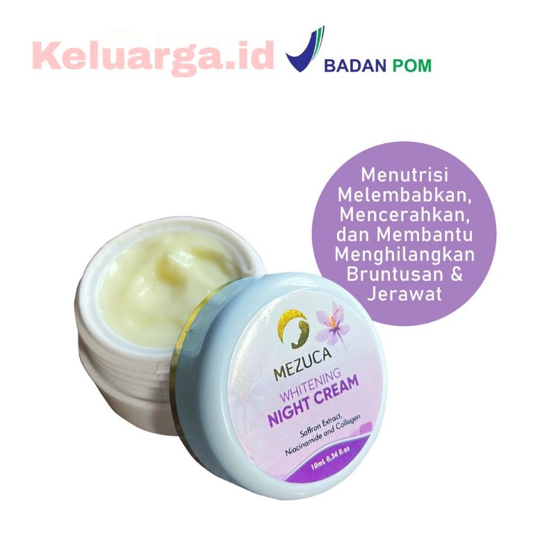 ❤️ MEZUCA ❤️ CREAM Whitening Day &amp; Night - Pelembap Krim Pagi/Siang/Malam Pencerah Pemutih Wajah Keluarga.id