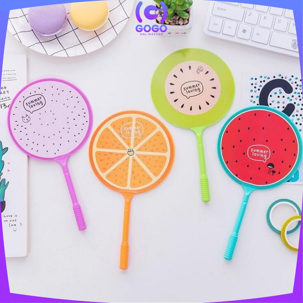 GOGO-A2 Pena Pulpen Gel Kipas / Pena Kipas Animal &amp; Buah / Pulpen Kipas Karakter Lucu Souvenir