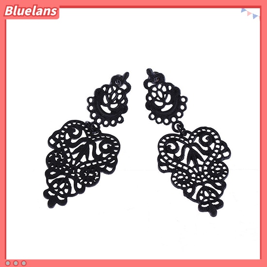 Bluelans Vintage Women Bohemian Hollow Design Long Drop Dangle Earrings Piercing Jewelry