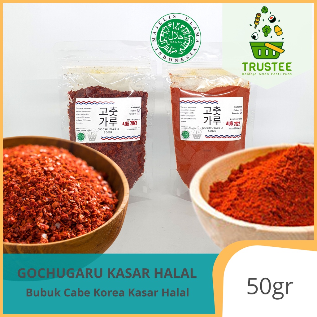 PROMO Gochugaru HALAL MUI / Bubuk Cabe Cabai Red Pepper Powder Korea - Kasar &amp; Halus gochukaru 50gr