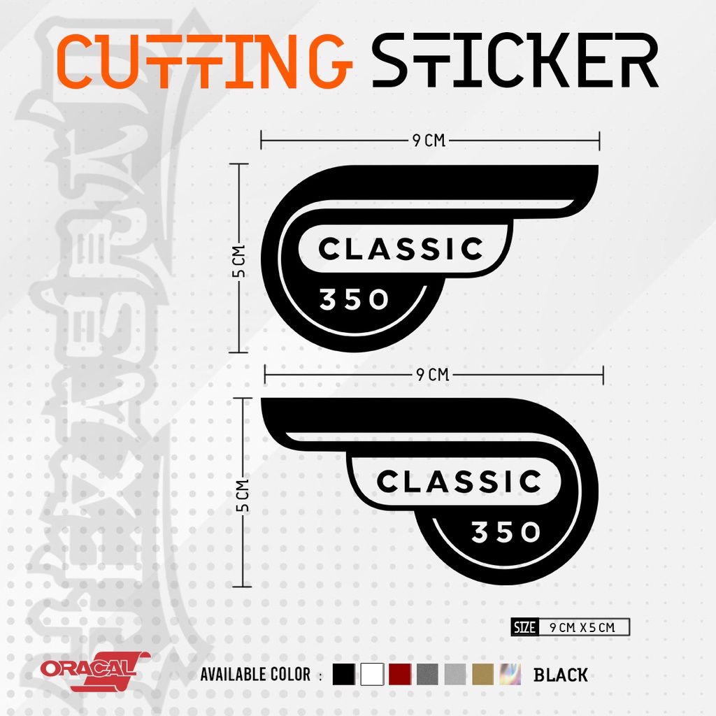 Jual Cutting Sticker Classic Royal Enfield Logo Sepasang Stiker Cutting Logo Classic