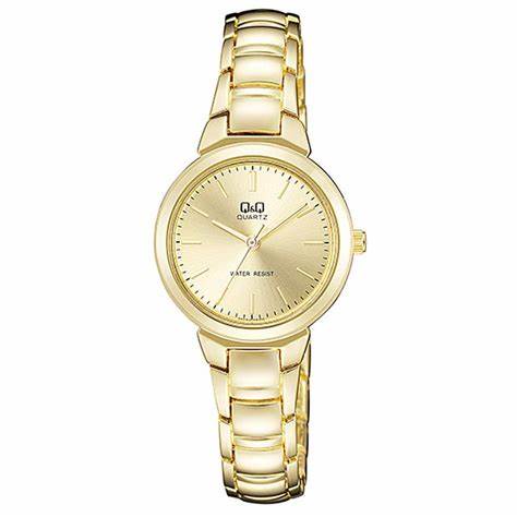 Jam Tangan Wanita Stylist Casual Business Rantai Stainless Steel Original Q&amp;Q QnQ QQ F613 F613J Series