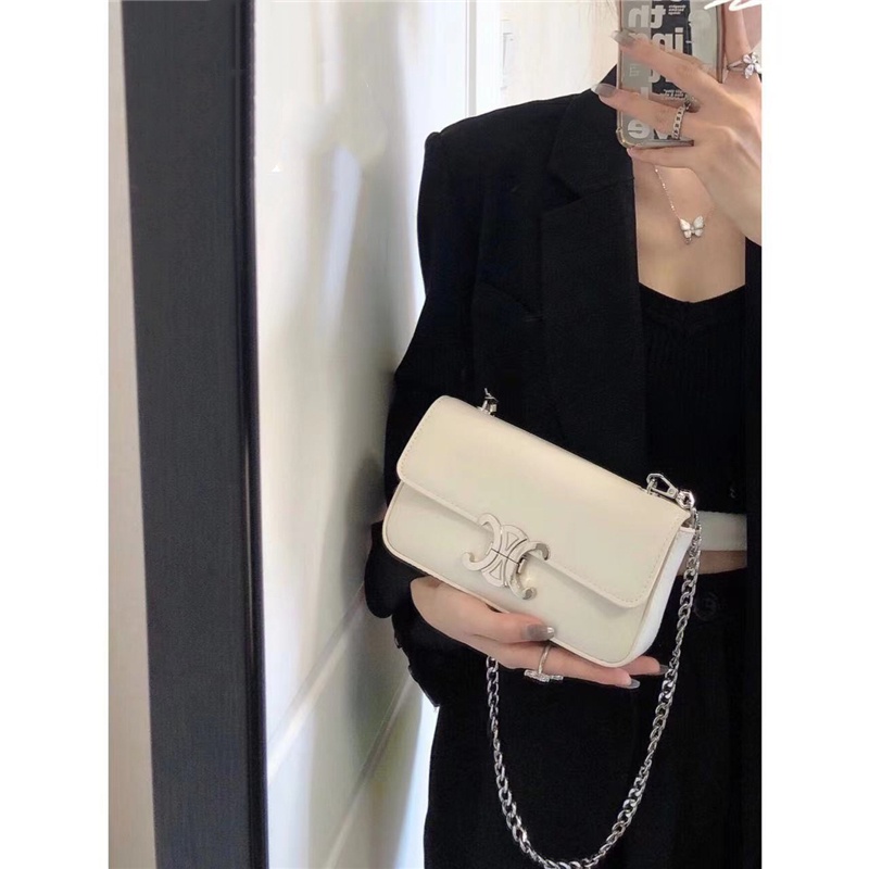 Suhao niche design chain underarm bag womens 2022 new high-end fashion baguette bag shoulder messenger small square bag