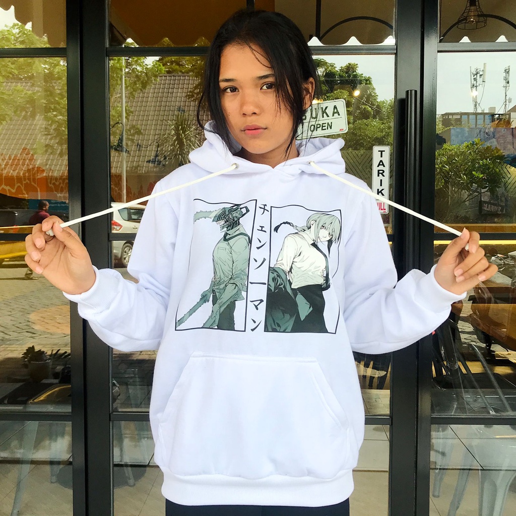 Hoodie Makima with Chainsaw Man Anime Manga Premium Unisex