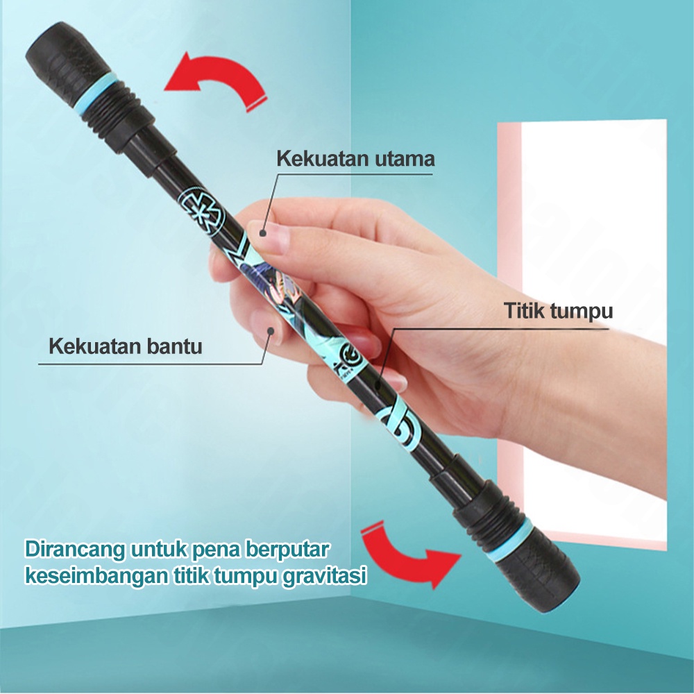 halobaby pen spinning anime/pulpen putar magnet/Pen Anti Stress Spinning/Pen Balance