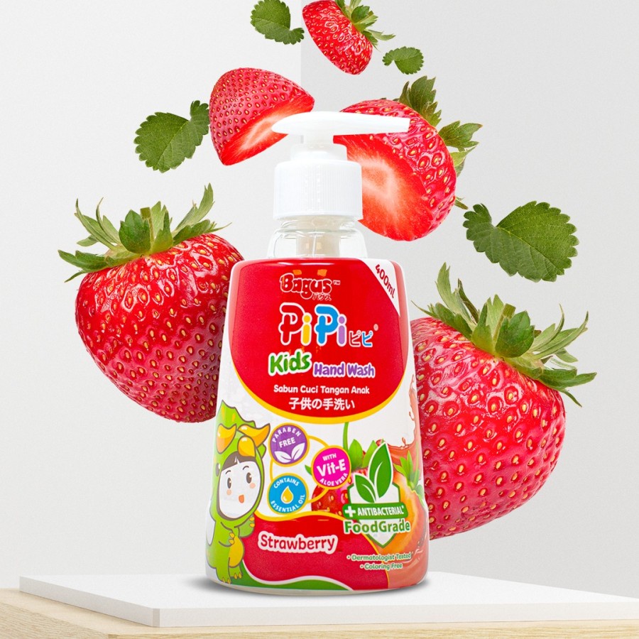 Bagus Pipi Kids Hand Wash Botol 400 ml Strawberry W-22767