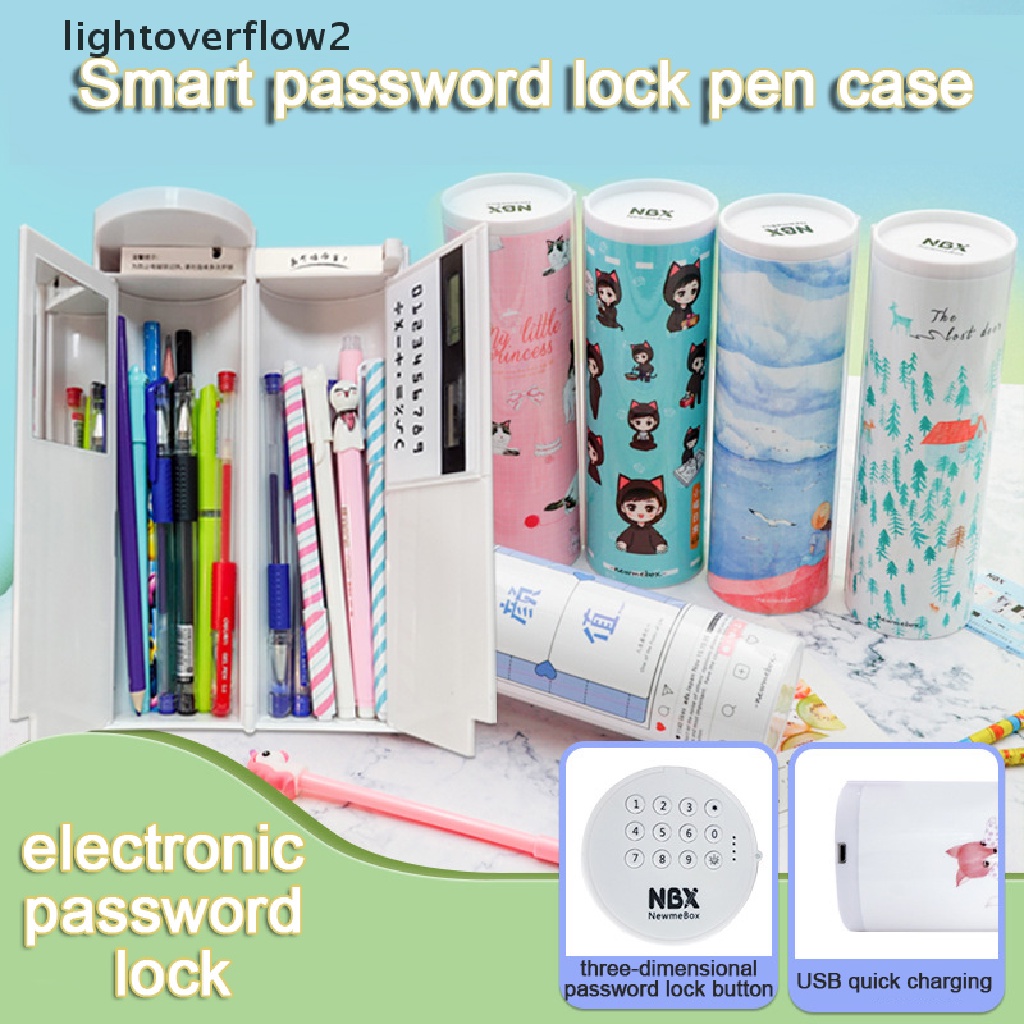 (lightoverflow2) Al Smart Technoy Kotak Pensil Elektronik Dengan Password + Kunci