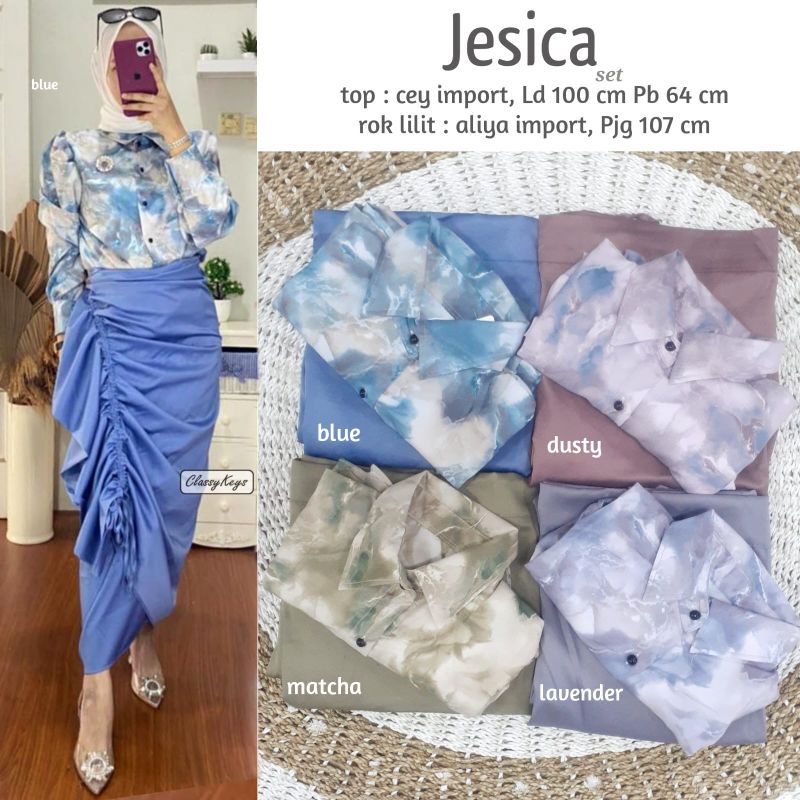 Jesica Set (Setelan Rok Lilit) by Classy Keys