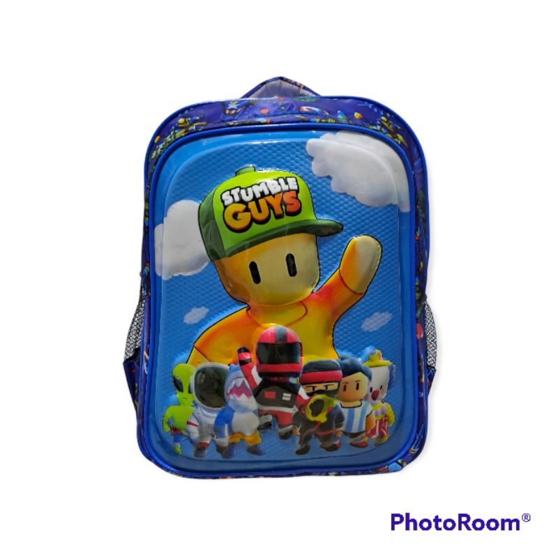 Tas Ransel Anak laki laki model 3D timbul berLED motif stumble guys