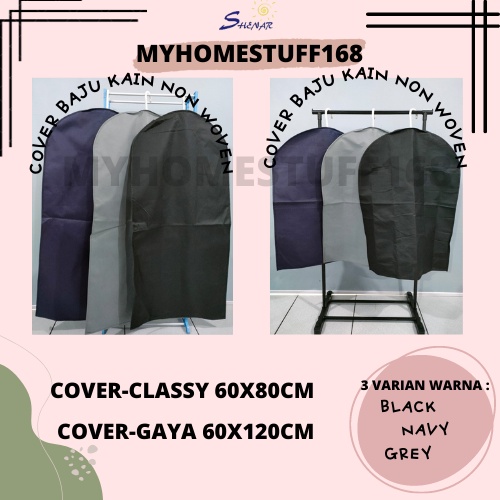 COVER BAJU BAHAN KAIN NON WOVEN COVER(CLASSY 60X80CM) DAN COVER (GAYA 60X120CM) COVER JAS / SARUNG JAS/ COVER GANTUNGAN BAJU / PELINDUNG BAJU