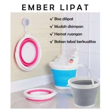 PROMO BEST SELLER  Ember Lipat Multifungsi Ukuran 10 LITER Portable Foldable Bucket Silicon Premium Kuat Dan Praktis - TERBARU