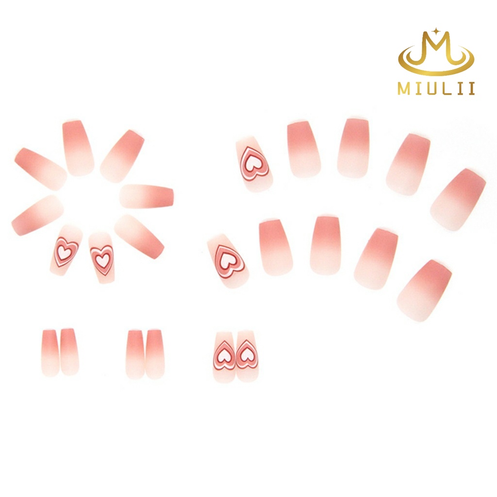 MIULII / KUKU PALSU   A0538  / 24PCS / 3D / NAIL ART / PREMIUM / CUTE / FREE LEM JELLY / KUTEK