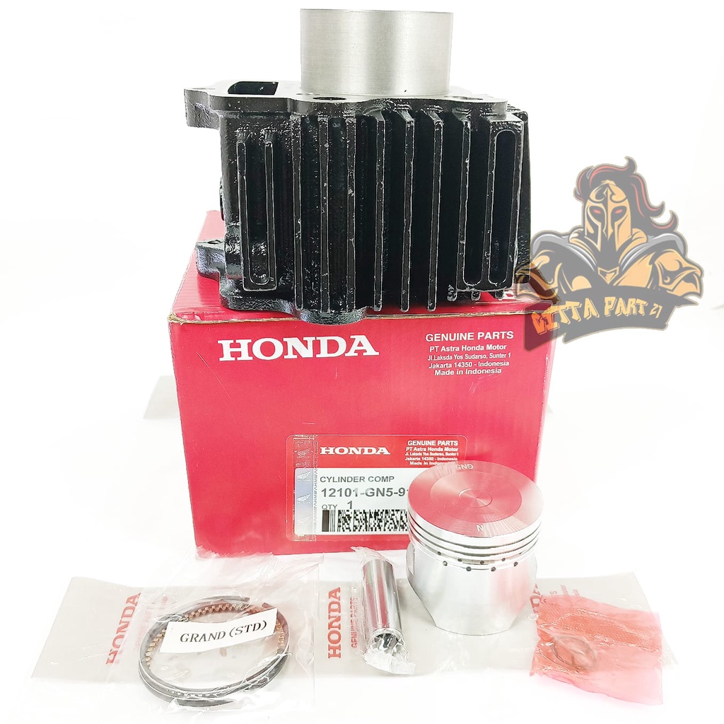 CYLINDER BLOK SEHER PISTON RING KOMPLIT HONDA GN5 KUALITAS ASLI ORIGINAL HONDA AHM PRESISI TINGGAL PASANG BAHAN BERKUALITAS DAN DIJAMIN AWET SUPRA X SUPRA GRAND