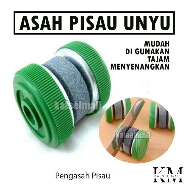 Pengasah Pisau Asahan Alat Batu Asah Lading Piso Gunting Model Putar Bulat Praktis Knife Sharpener AD2