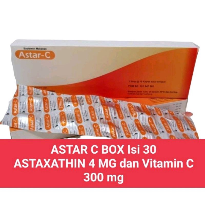 ASTAR-C AstaXanthin 4 mg dan Vitamin C Program Hamil Promil Kecantikan 8-2023