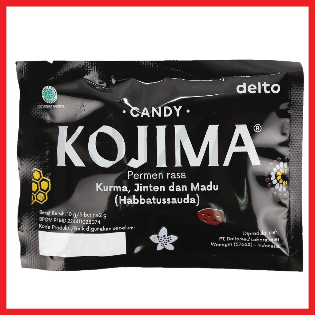 

KOJIMA PERMEN RASA KURMA JINTEN MADU HABBATUSSAUDA 5X2GR