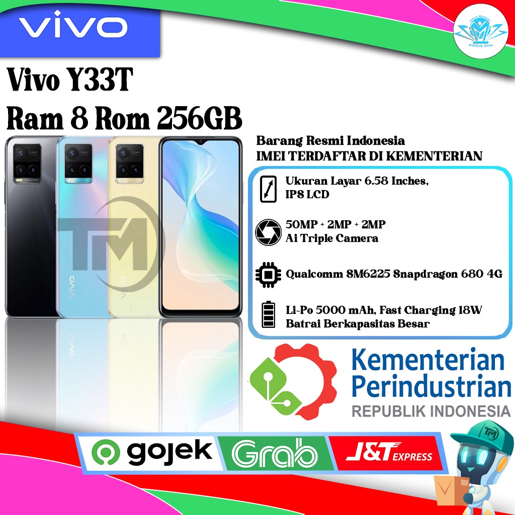 Vivo Y33T Ram 8 Rom 128GB