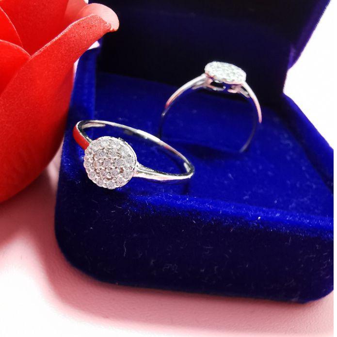 limited Edition✔️Cincin Perak 925 perhiasan Lokal 1-1.1 gram Cincin Bula White Rodium|KD2