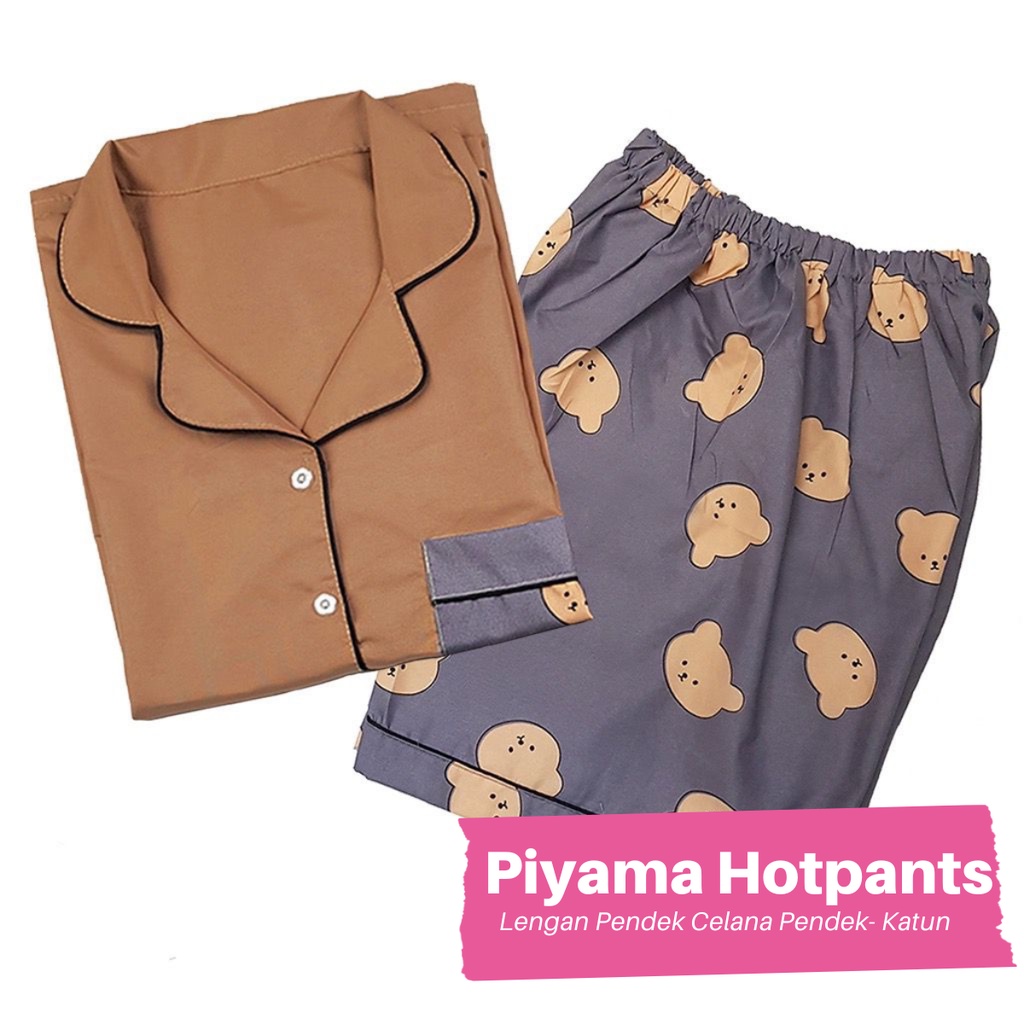 Piyama Dewasa Celana Pendek HP Hotpants all size