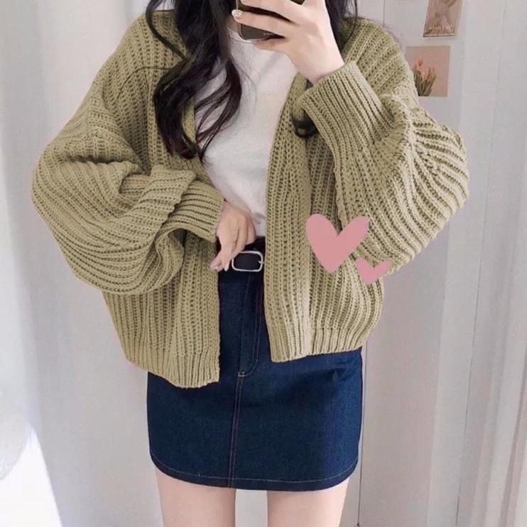 Ready CARDI HAZEL TEBAL 7 GET / KBS CARDI HAZEL RAJUT / CARDI LOV PREMIUM HQ