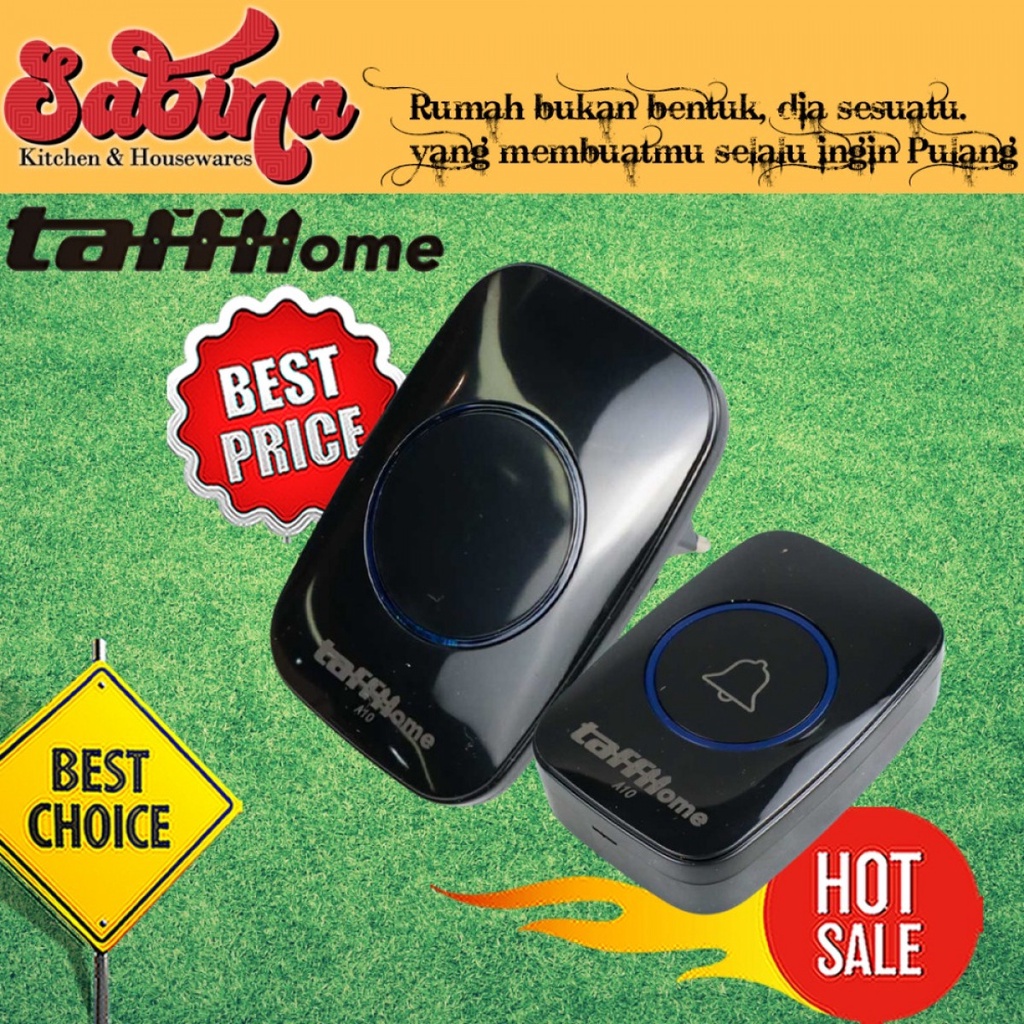 Bel Pintu Rumah Wireless Remote Doorbell Alarm Tanda Panggilan 38 Nada