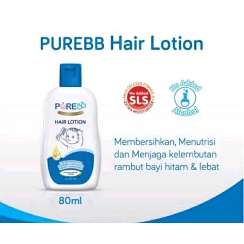 Pure Baby Hair Lotion Losion Rambut Bayi 80ml PureBaby BB Baby