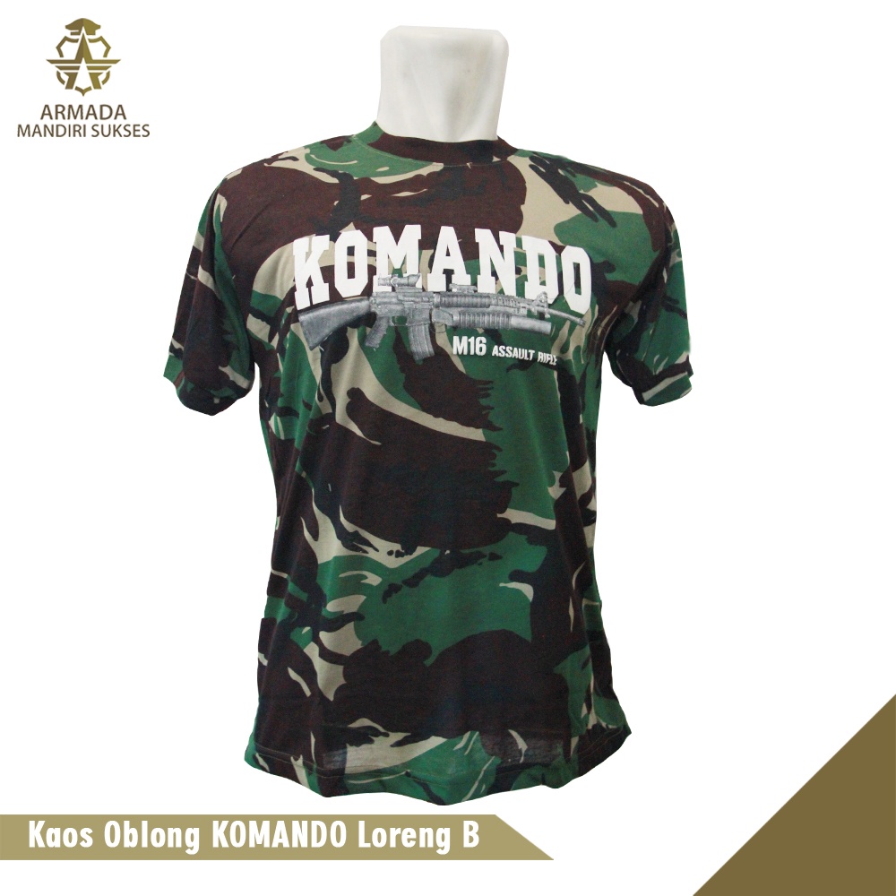 Kaos Komando Gambar Loreng - Kaos Dalam Komando Gambar Loreng