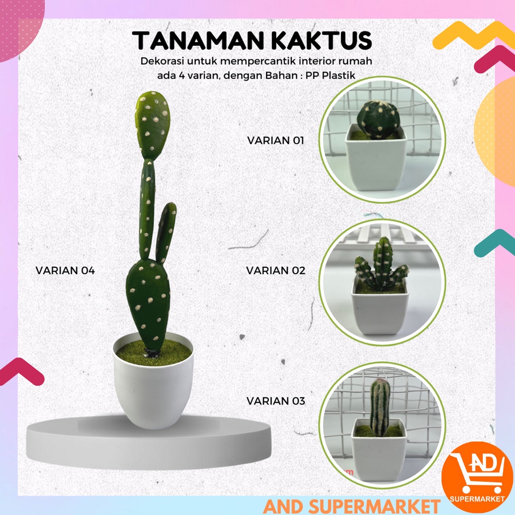 Tanaman Pohon Kaktus Mini Hias Dekorasi Rumah Cantik Artificial Tanaman Hias Kaktus Pajangan Ruangan PBP139