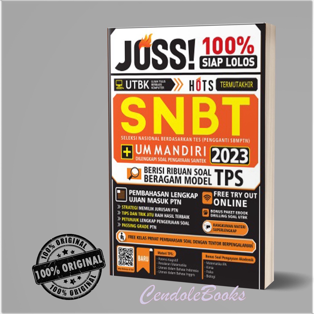 Buku UTBK SNBT 2023 : JOSS 100% SIAP LOLOS UTBK SNBT + UM MANDIRI SAINTEK 2023