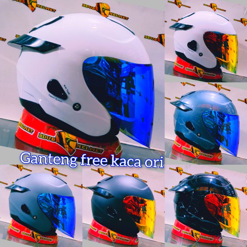 Jual Helm kyt kyoto r solid itam doff itam glossy gunmetal series paket