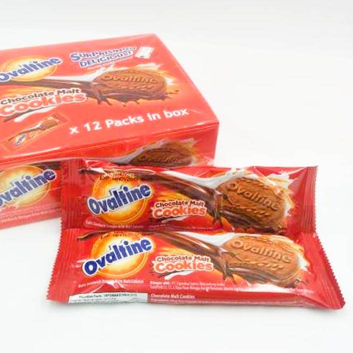 

10.10 BIG SALE FASION OVALTINE CHOCOLATE MALT COOKIES 30 GRAM - BISKUIT KUKIS (1 BOX ISI 12 PCS) gas !!