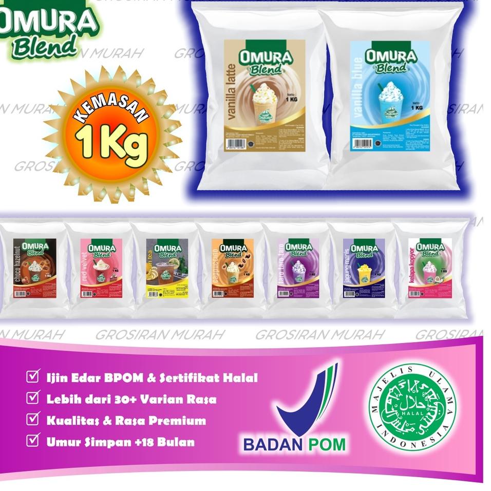 

Terbaru 10.10 Omura Ice Blend Serbuk Minuman Masa Kini Kekinian Bubuk Boba Powder Drink Mix Gula Sugar Kemasan 1000 Gr 1kg Aneka Rasa Coklat Cappucino Buah Chocolate Cappucino Green Thai Tea Permen Karet All Varian Packing Aman murah